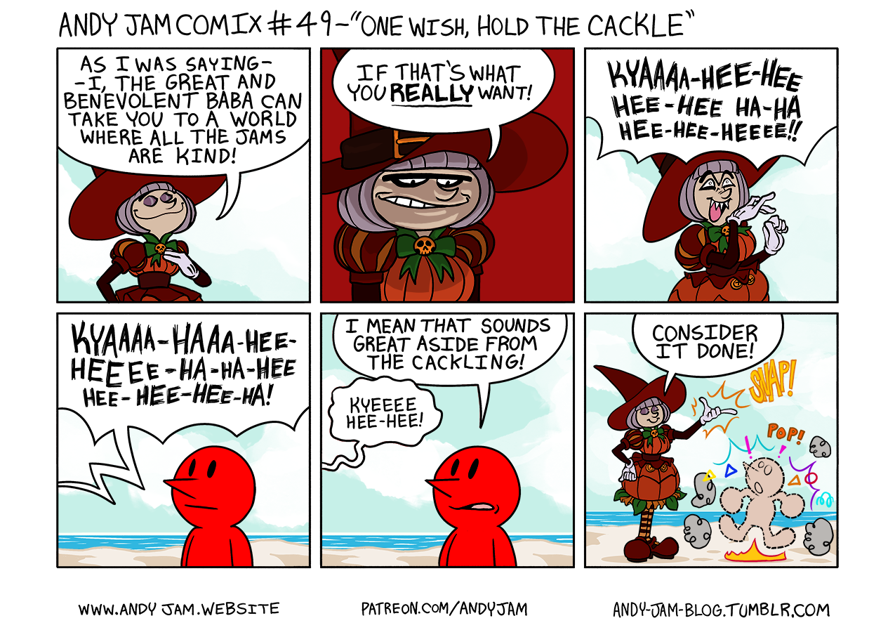 Select Andy Jam Comix #49 – “One Wish, Hold the Cackle”