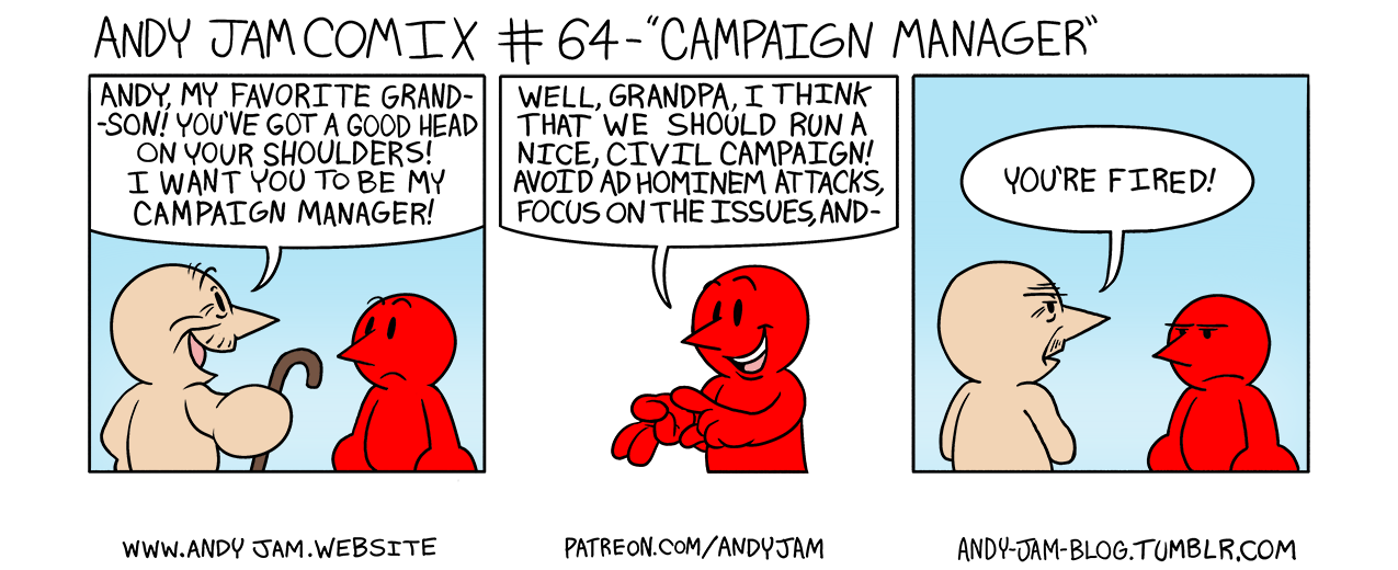 Andy Jam Comix #64 – ”Campaign Manager”