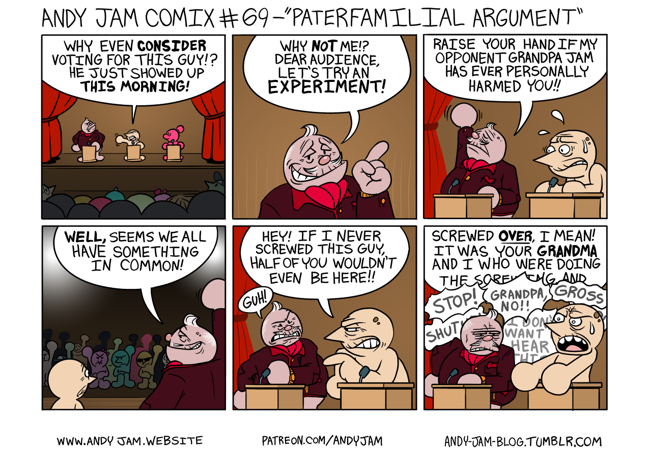 Select Andy Jam Comix #69 – ”Paterfamilial Argument”