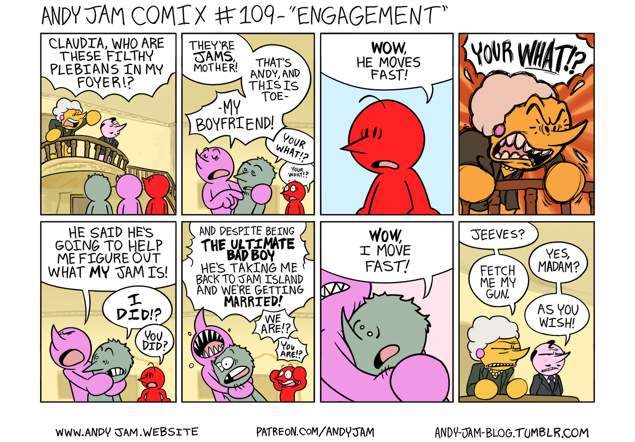 Andy Jam Comix #109 – “Engagement”